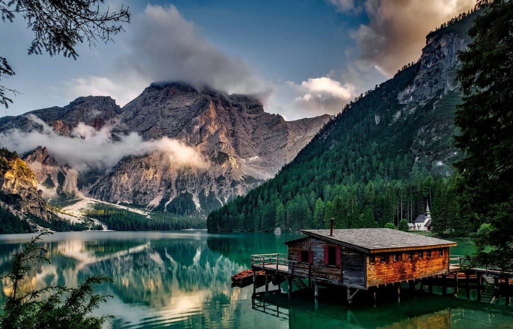 Ferienhaus vor den Alpen in Italien